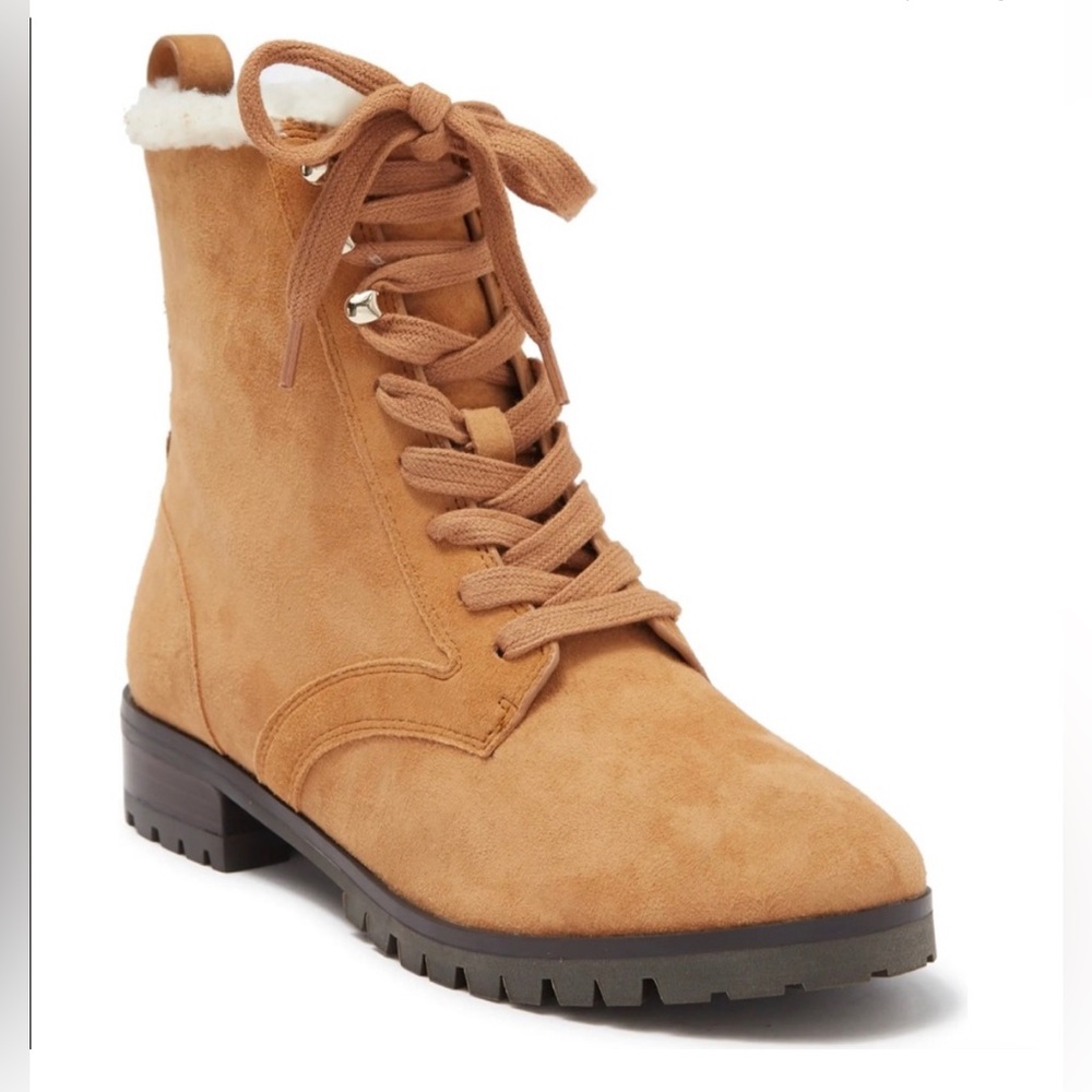 kate spade new york raegan faux shearling lined lug sole boot (Women) Size 8
